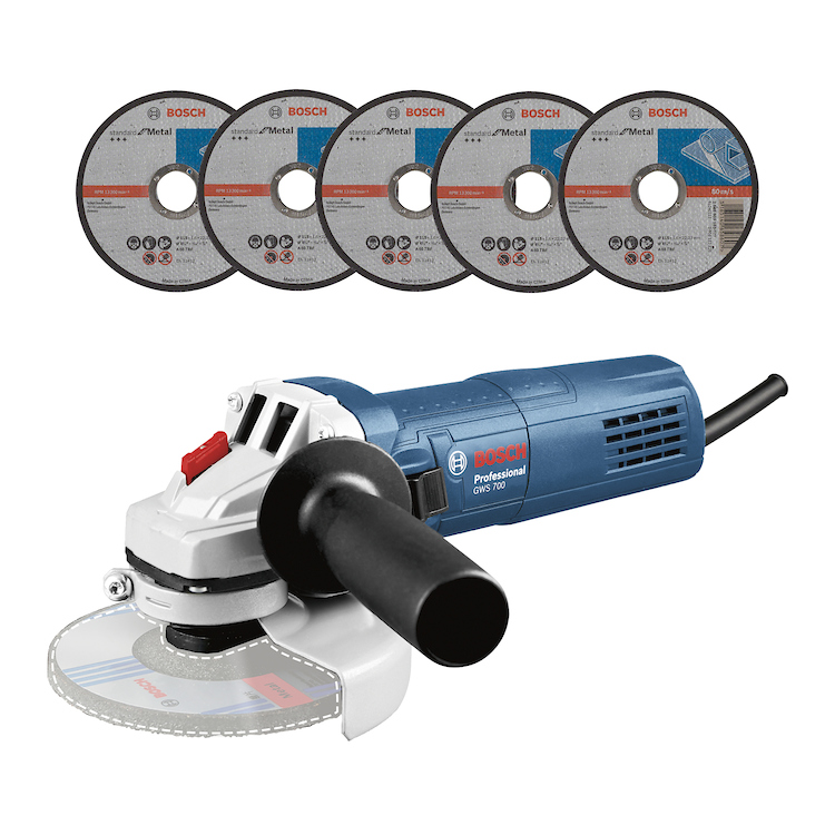 Amoladoras Angulares GWS 700+5discos 06013A30E1 — Herramientas electricas