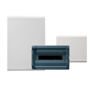 Cajas de distribución IP40 de superficie con puerta plástica