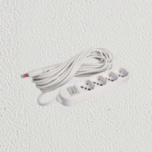Prolongación 10A c/cable 10mt, 4 tomas schuko — Alargues