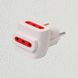 Adaptador C/T + 3 tomas 3L a ficha schuko — Adaptadores