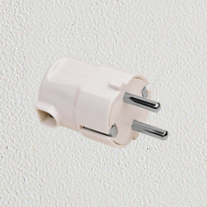 Ficha Schuko 16A/250V cable a 90º — Fichas