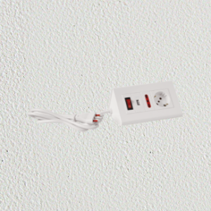 PROLONGACIÓN C/ CABLE 1.5 MT, 1 TOMA SCHUKO, 1 TOMA 3L, 1 USB A — Alargues