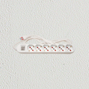 Prolongación 10A c/cable 10mt, 6 tomas schuko — Alargues