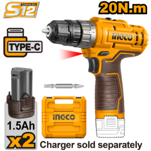 ATORNILLADOR 12V CON 2 BAT Y MALETIN ING_CDLI12202 — Atornillador a bateria